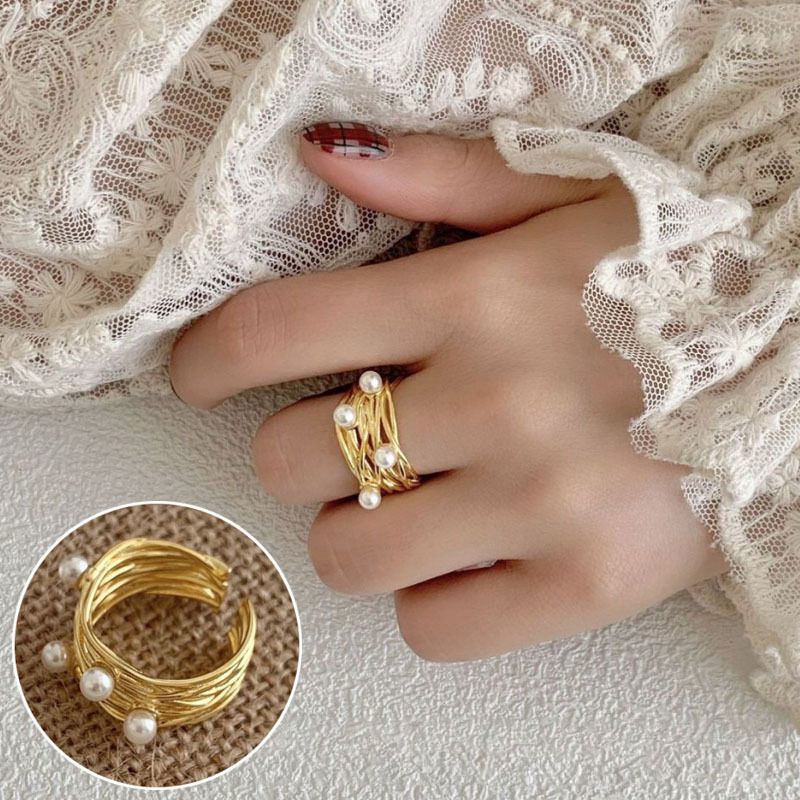 Irregular Pearl Open Ring - Modomu