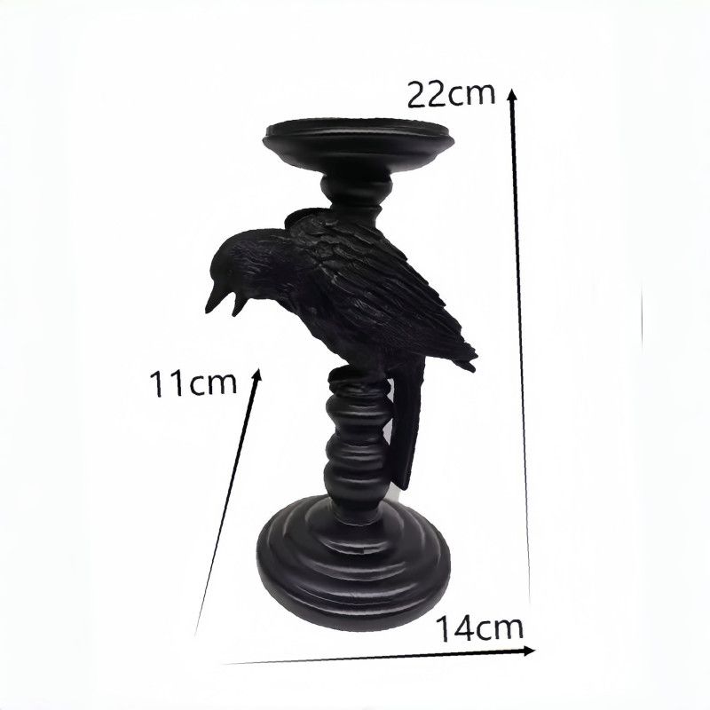 Perched Crow Candlestick