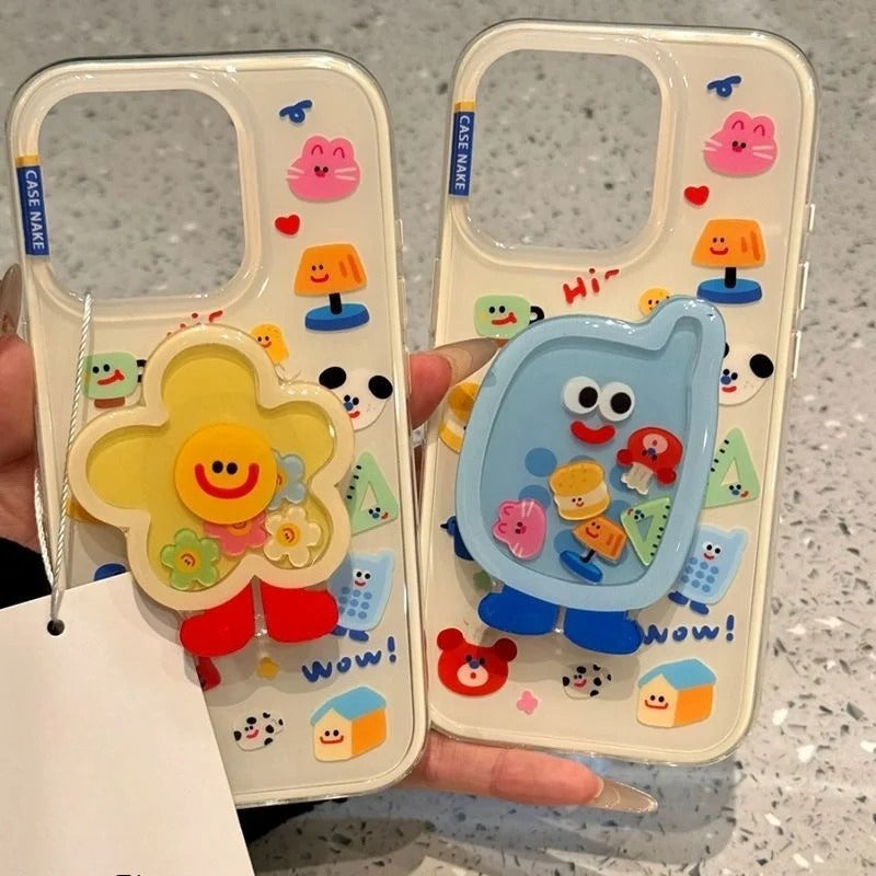 Doodle Sticker Grip iPhone Case