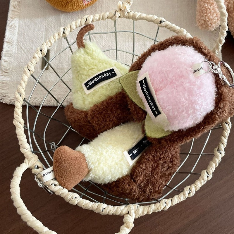 Plush Fruit Bag Charm Keychain - Modomu