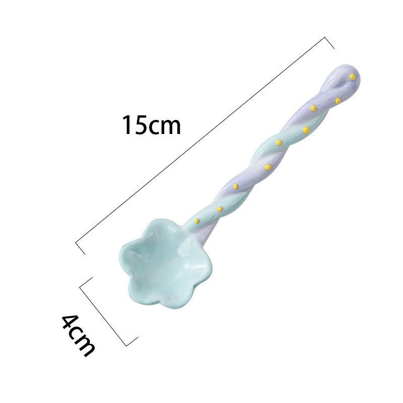 Ceramic Long Handle Coffee Spoon - Modomu