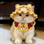 Festive Pet Tiger Head Scarf