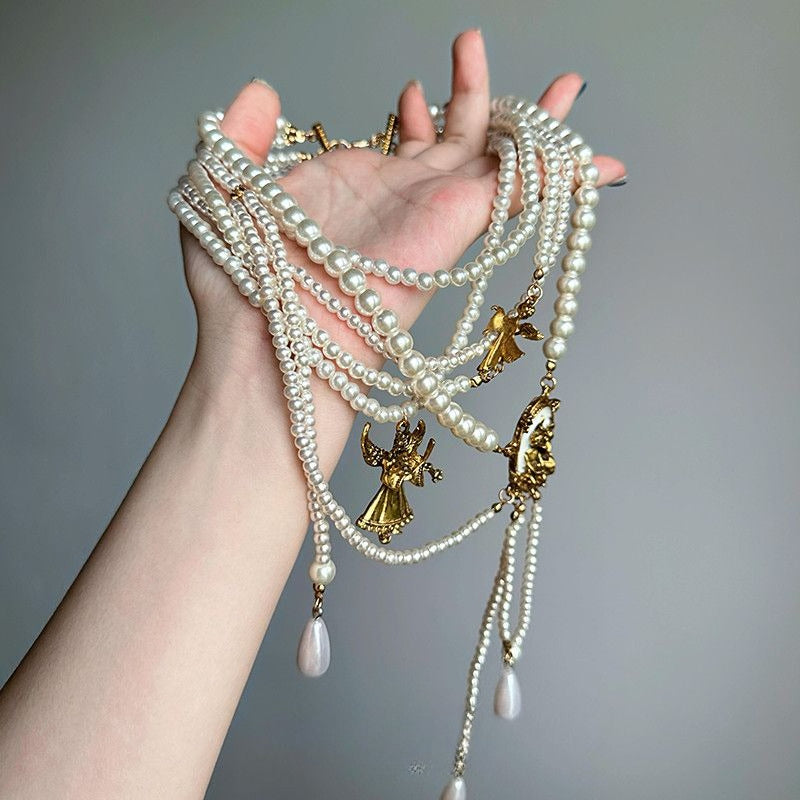 Layered Pearl Statement Necklace