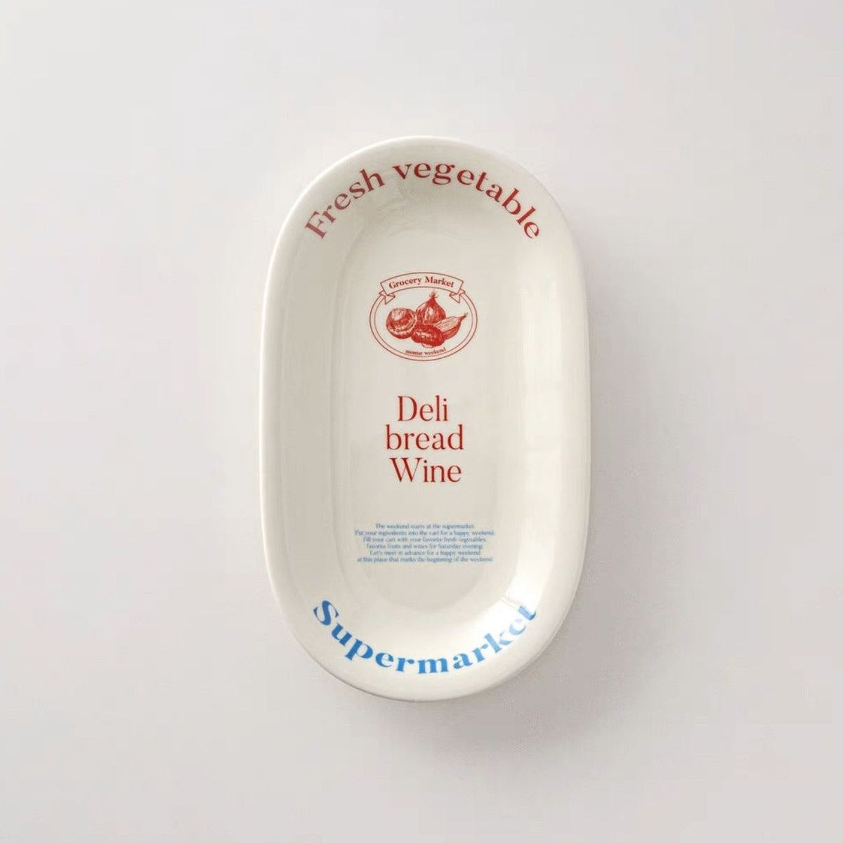 Deli Lettering Bone China Plate