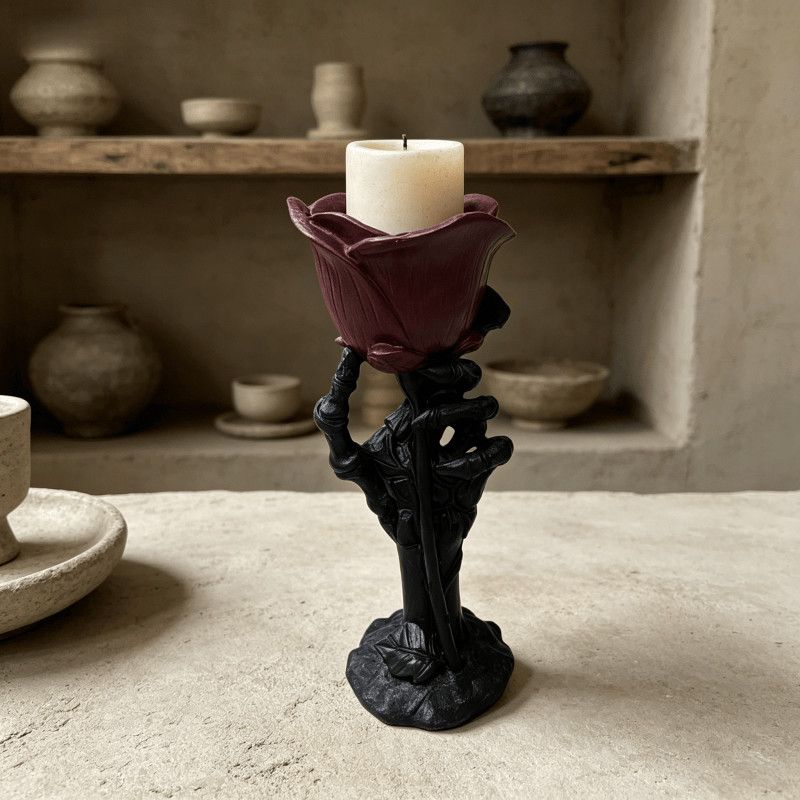 Skeleton Hand Rose Holder