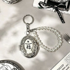 Beaded Locket Mirror Charm