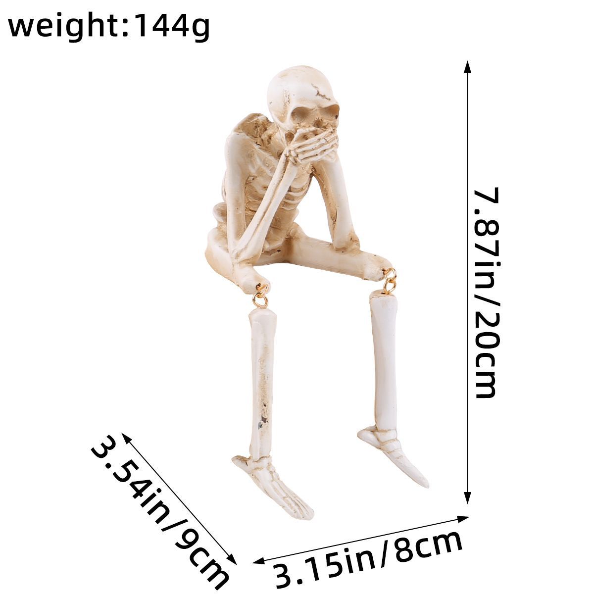 Shelf Sitting Skeleton Trio