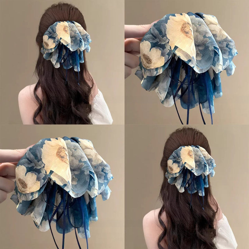Floral Petal Ponytail Clip
