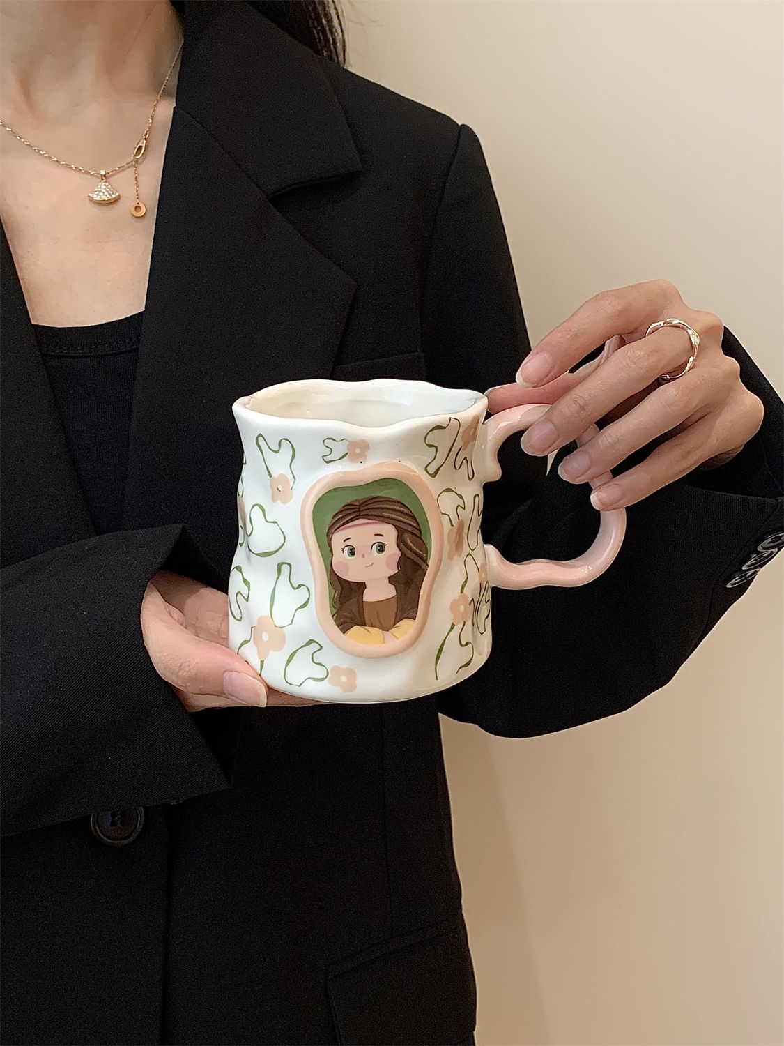 Retro Painting Ceramic Coffee Mug - Modomu