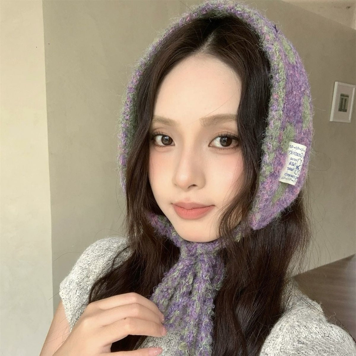 Fleece Earflap Scarf Hat