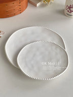 Beaded Edge Ceramic Dinner Plate - Modomu
