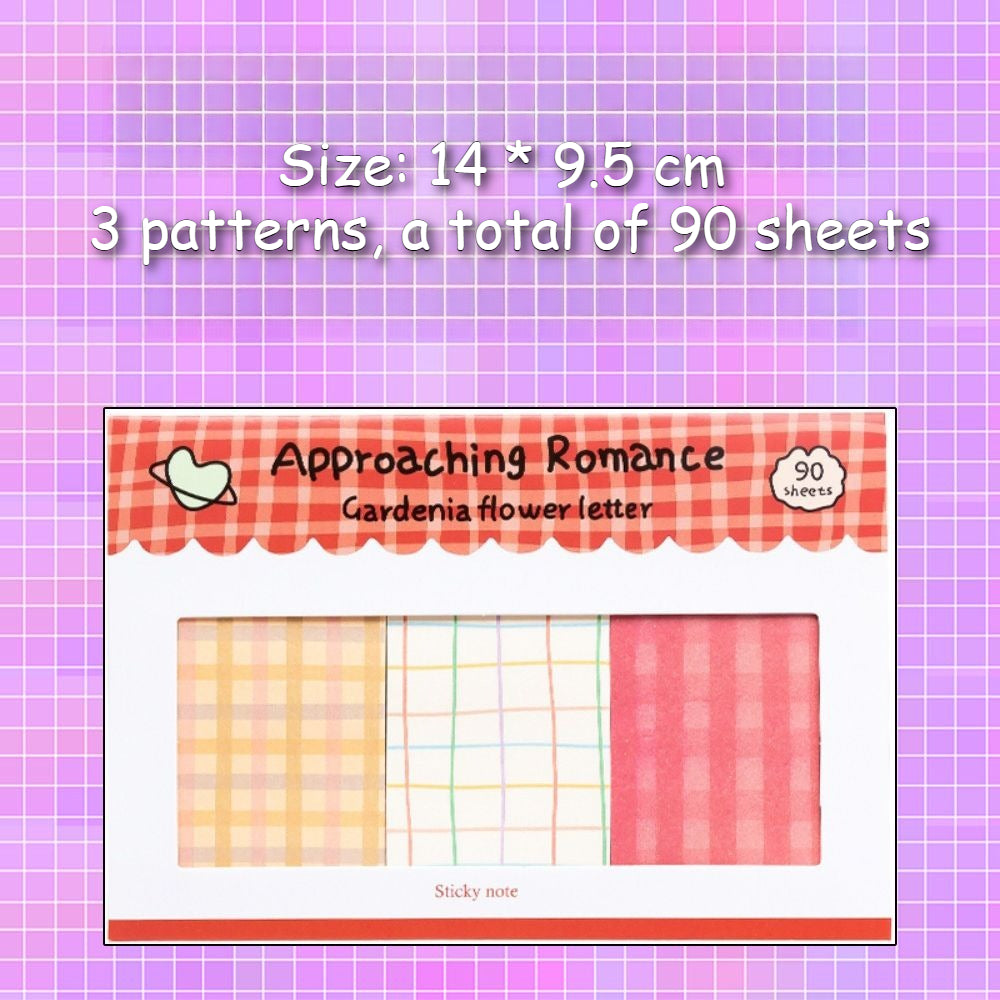 Plaid Sticky Notes Minimal Desk - Modomu