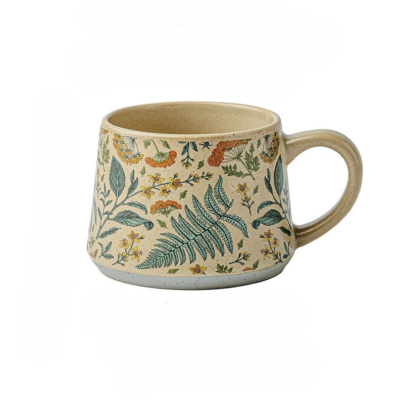 Handmade Floral Ceramic Coffee Mug - Modomu