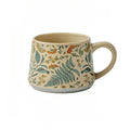 Handmade Floral Ceramic Coffee Mug - Modomu