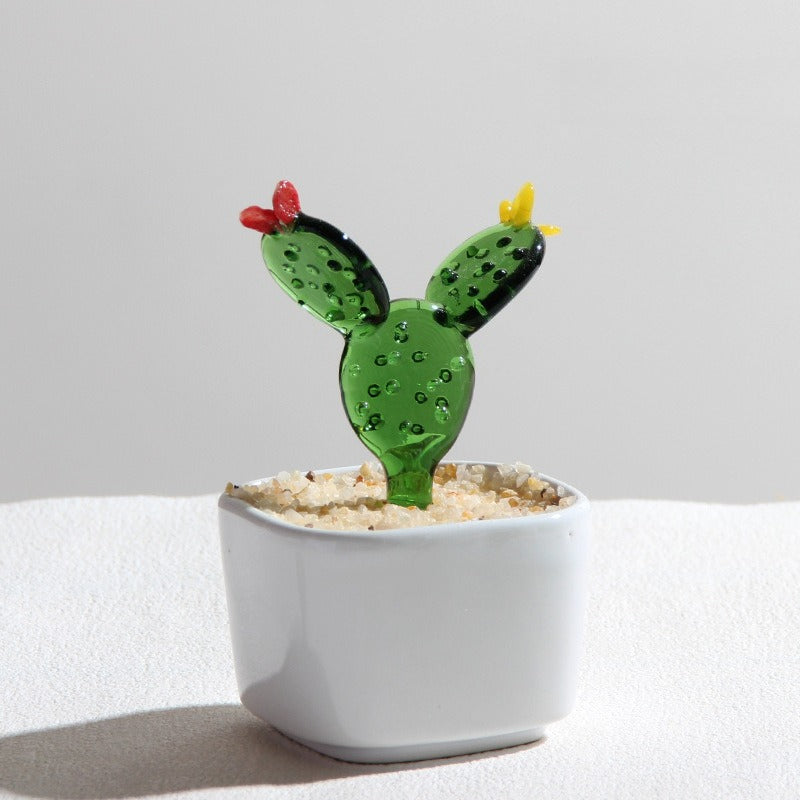Glass Succulent Cactus Ornament - Modomu
