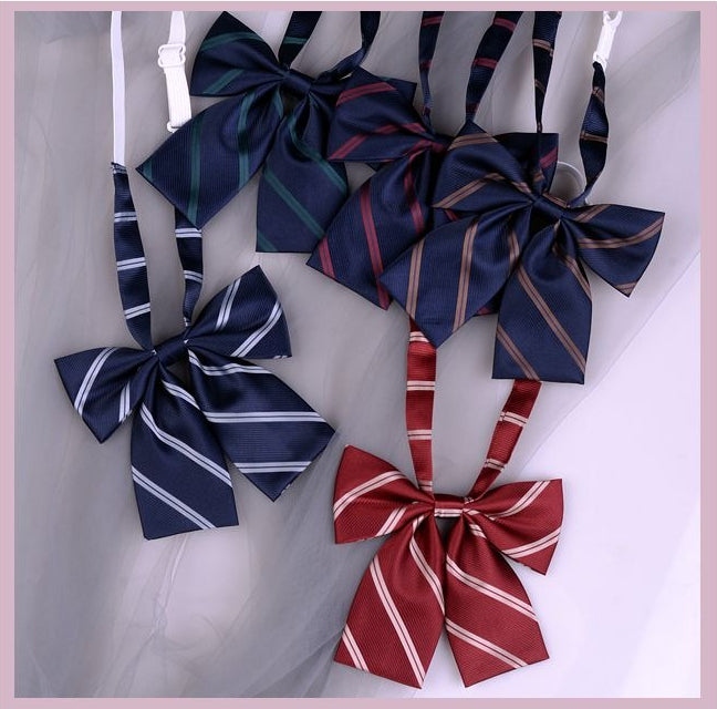 Striped School Uniform Bow Tie - Modomu