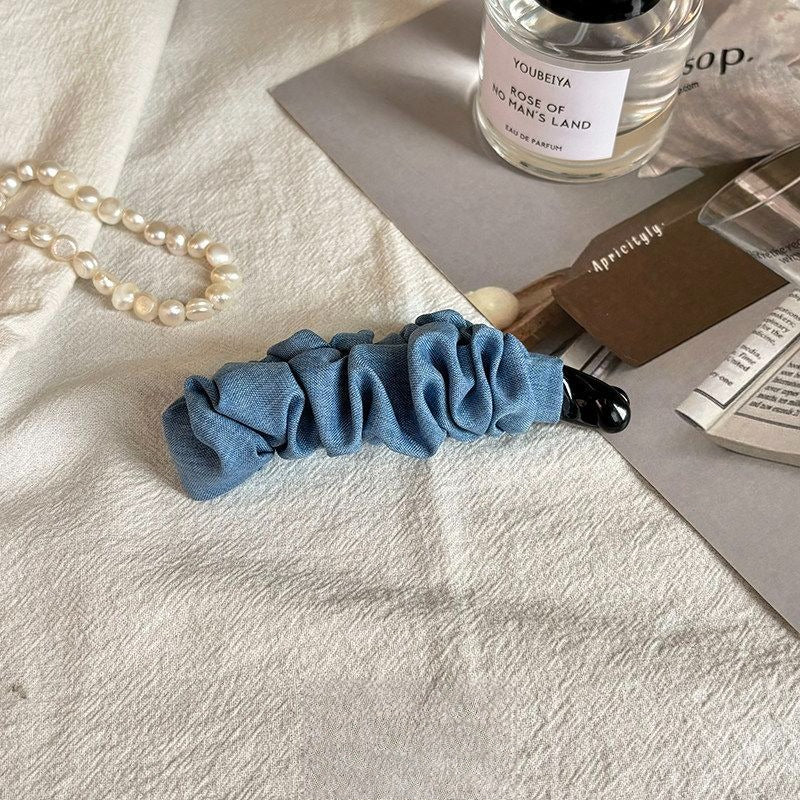 Denim Banana Hair Clip