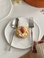 Beaded Edge Ceramic Dinner Plate - Modomu