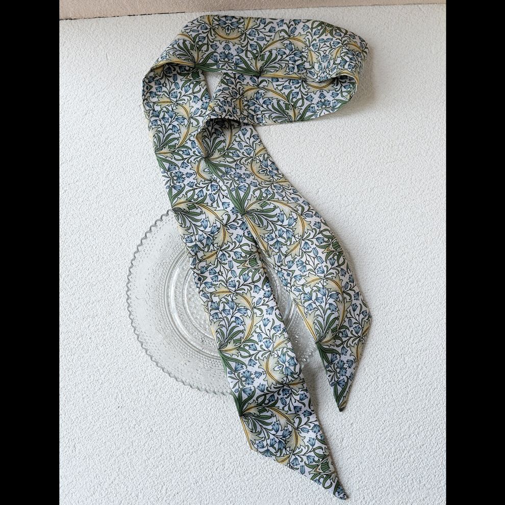Art Print Narrow Silk Tie
