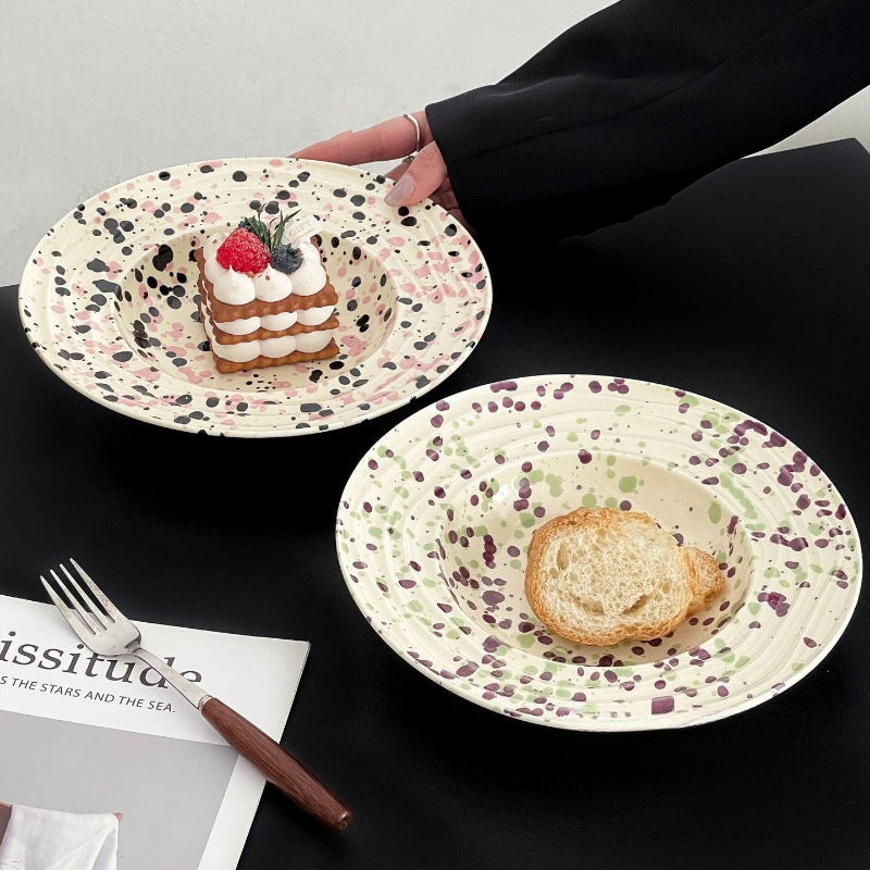 Ink Splash Ceramic Pasta Plate - Modomu