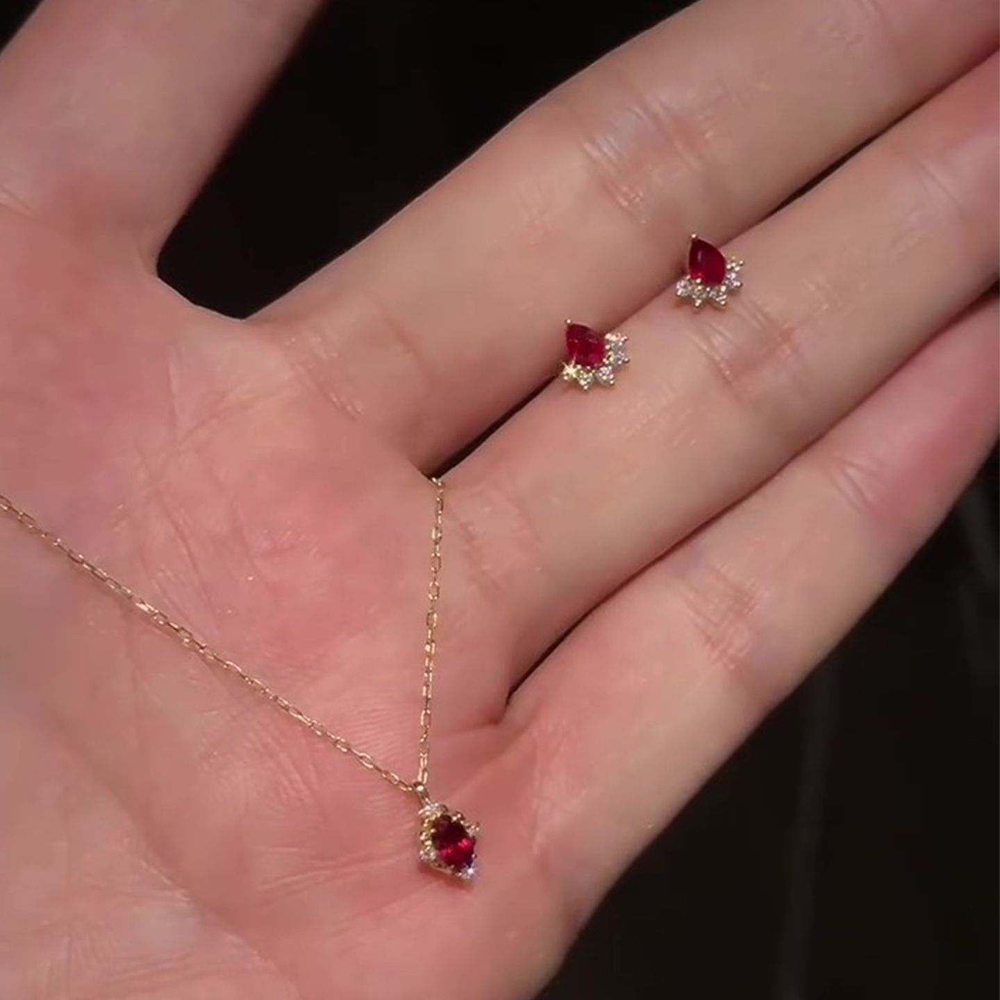 Water Drop Necklace Earrings Set - Modomu