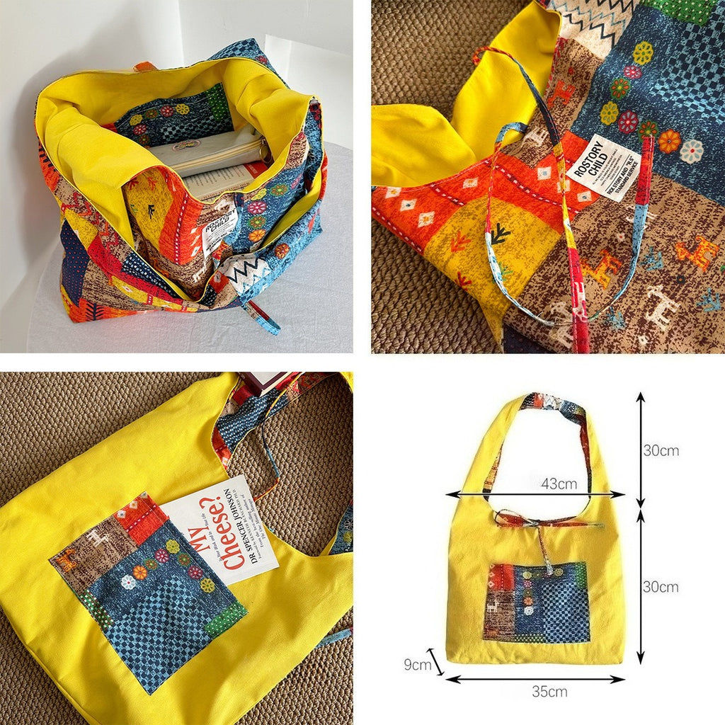 Bohemian Patchwork Shoulder Tote