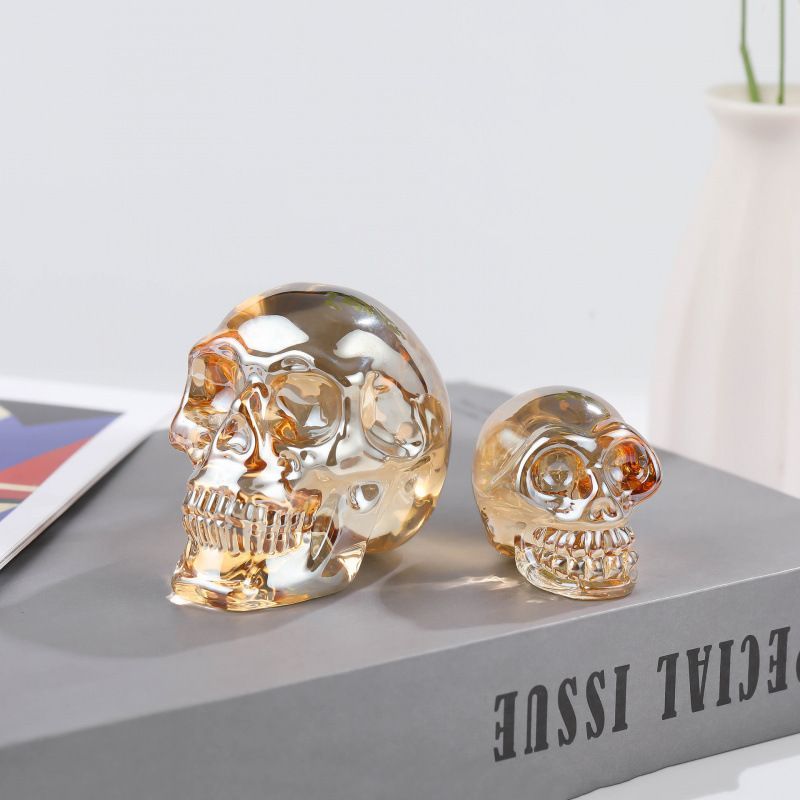 Iridescent Skull Ornament