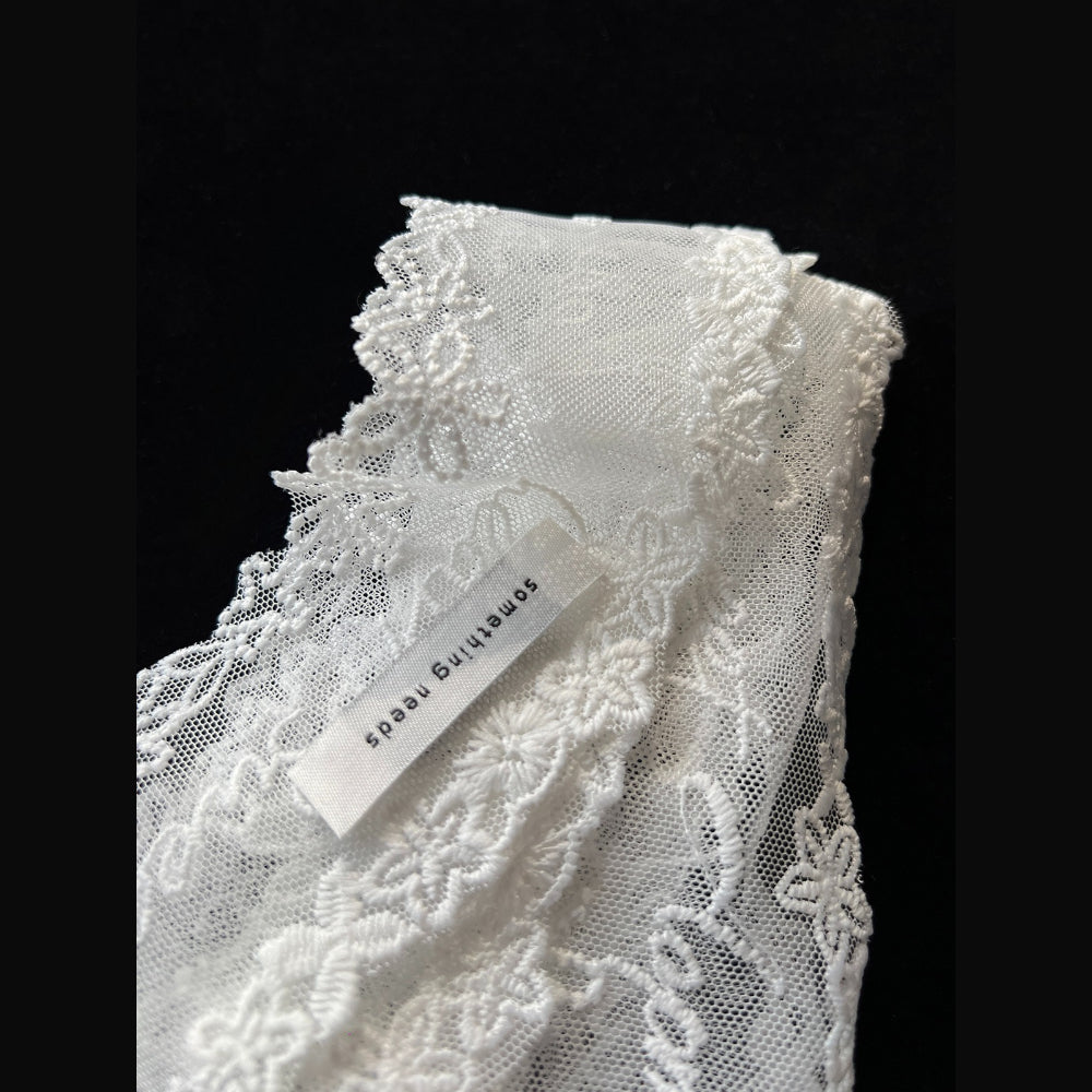 French Lace Narrow Scarf Wrap