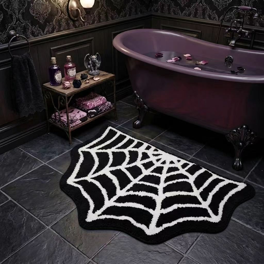 Cobweb Shaped Bath Mat