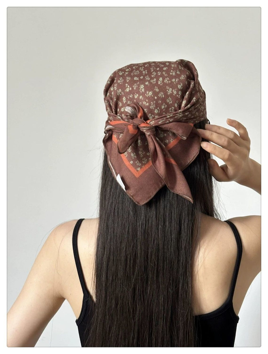 Mocha Print Square Bandana