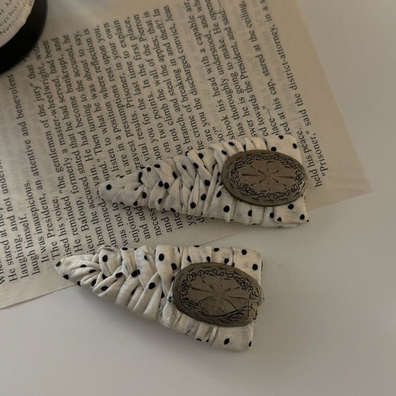 Polka Dot Triangle Hair Clip