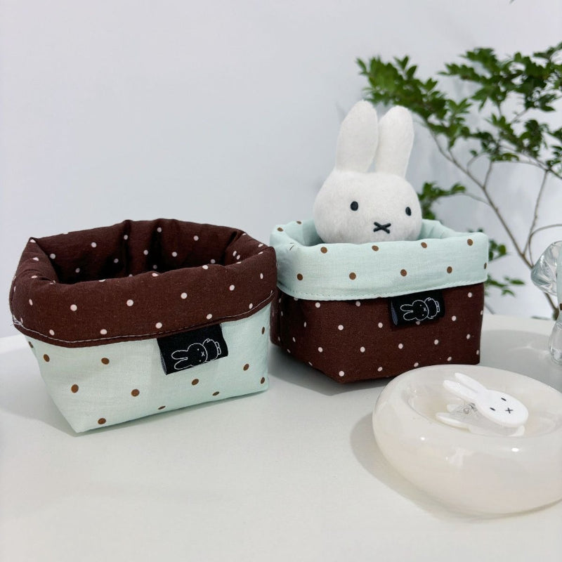 Soft Quilted Tabletop Storage Basket