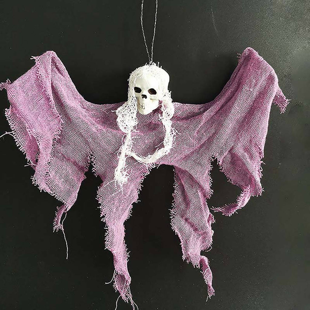 Hanging Skull Ghost Decoration