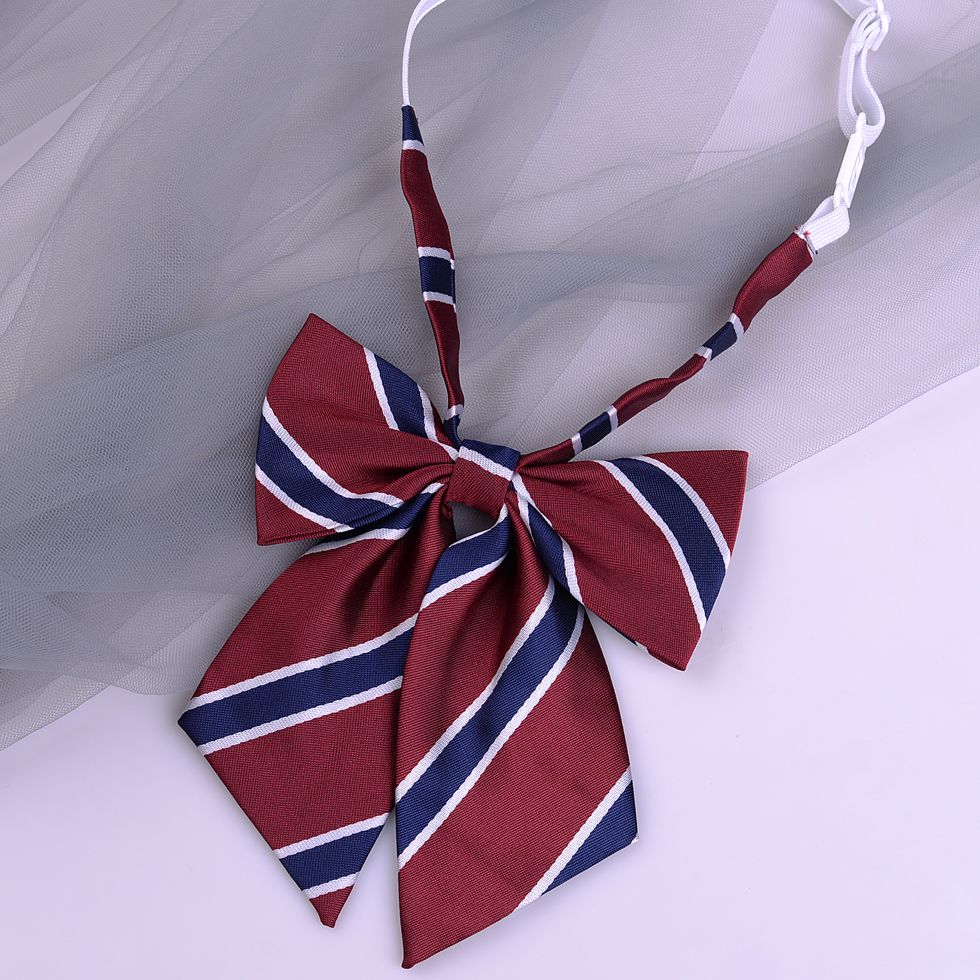 Striped School Uniform Bow Tie - Modomu