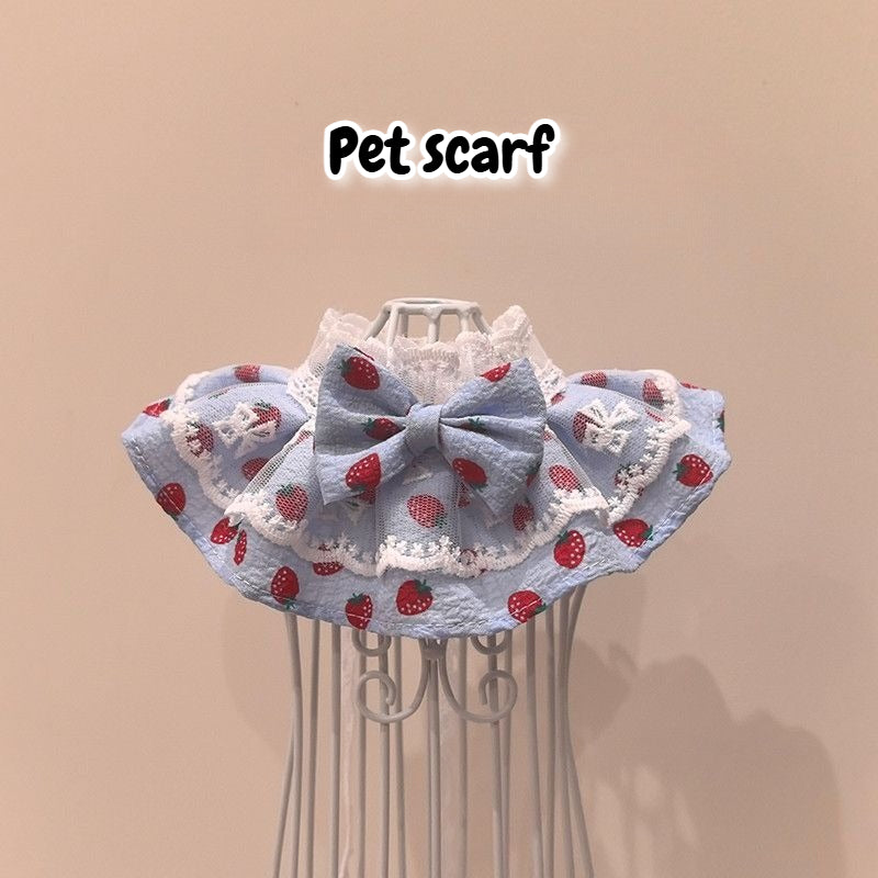 Lace Pet Saliva Towel Scarf