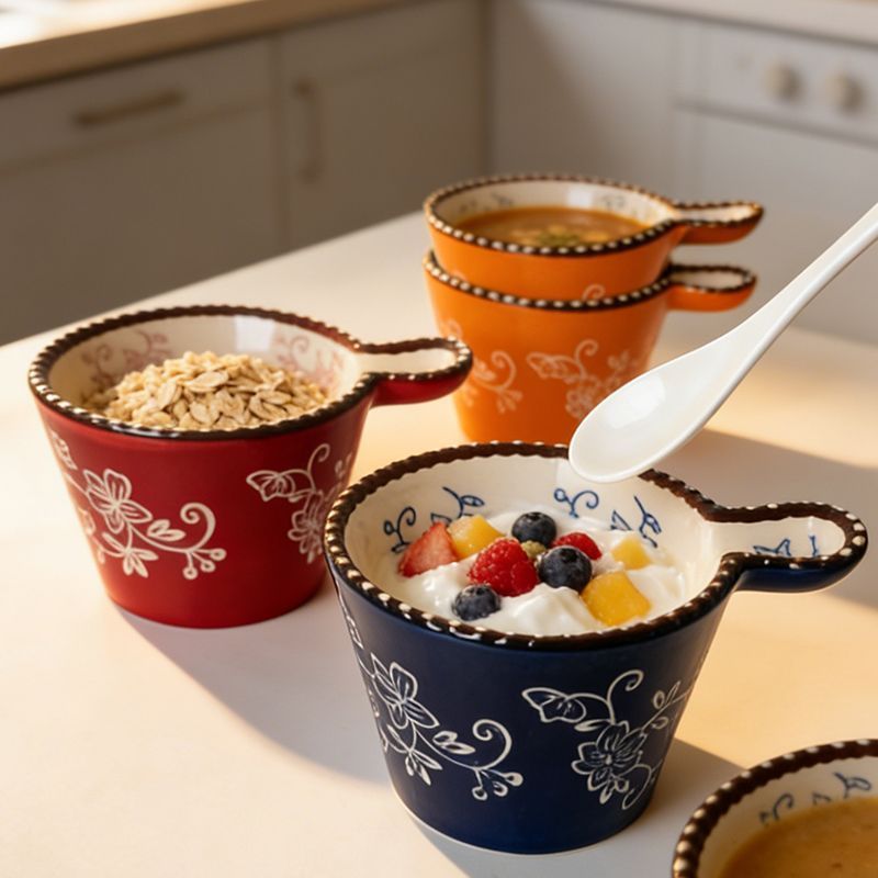 Beaded Handle Dessert Bowl