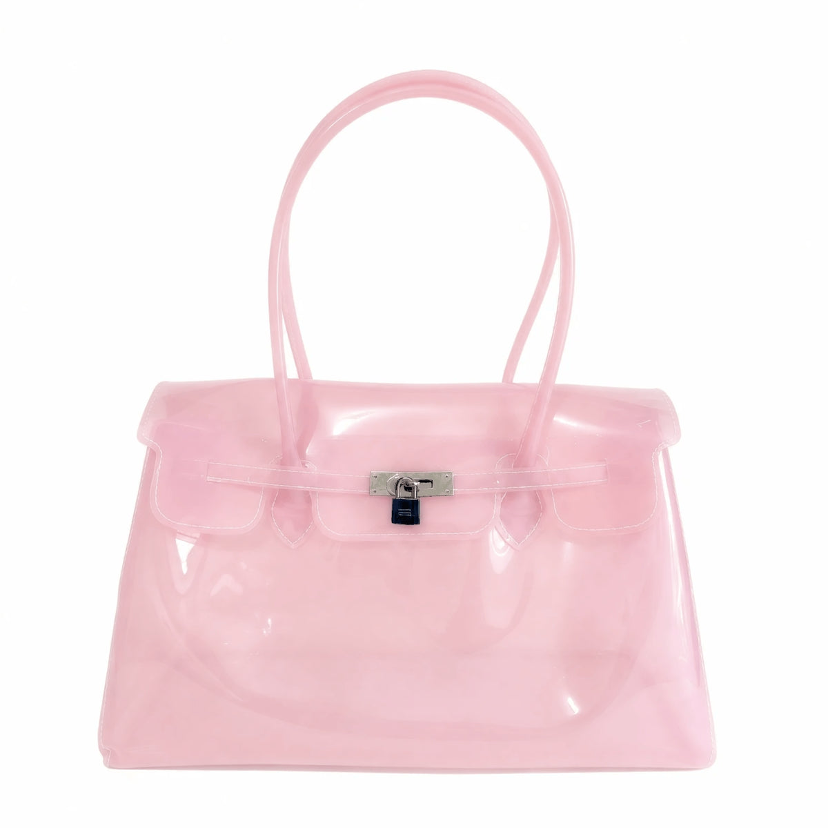Oversized Padlock Jelly Tote