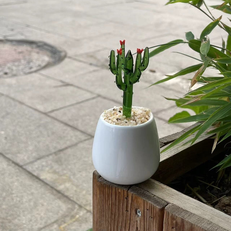 Glass Succulent Cactus Ornament - Modomu