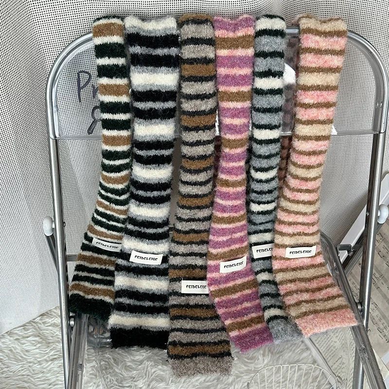 Striped Long Decorative Scarf - Modomu