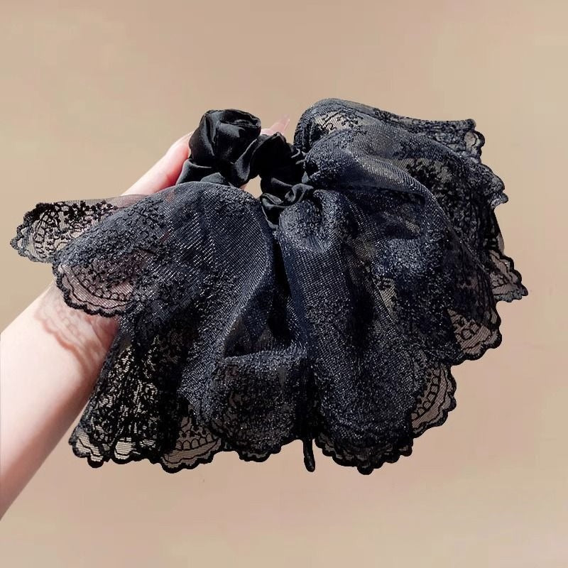 Romantic Double Layer Lace Scrunchie - Modomu