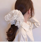 Romantic Double Layer Lace Scrunchie