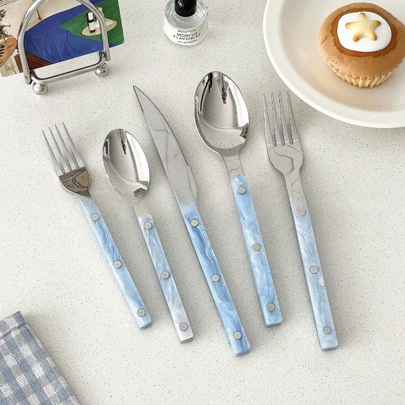 Marbled Handle Dinner Cutlery