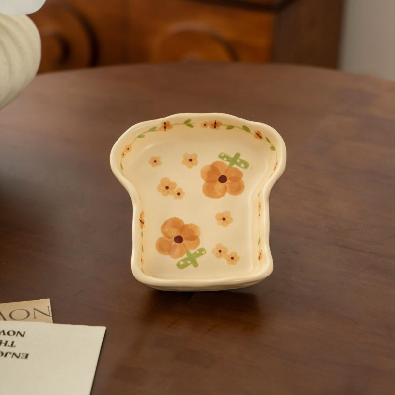 Butterfly Floral Ceramic Rice Bowl - Modomu