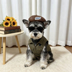 Faux Leather Pet Beret Hat