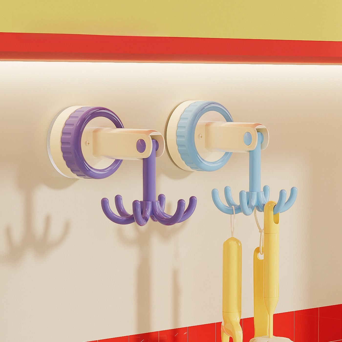 Rotating Six-Claw Utensil Hook