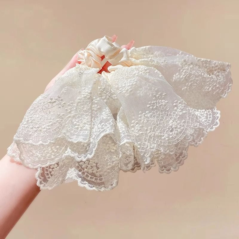 Romantic Double Layer Lace Scrunchie - Modomu