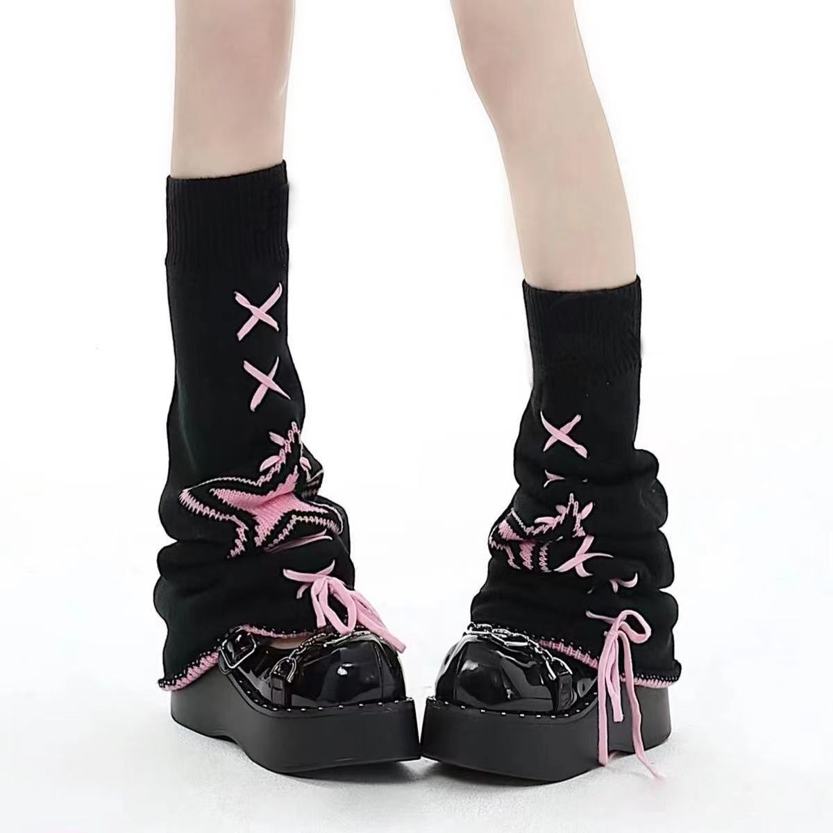 Star Pattern Calf Socks - Modomu