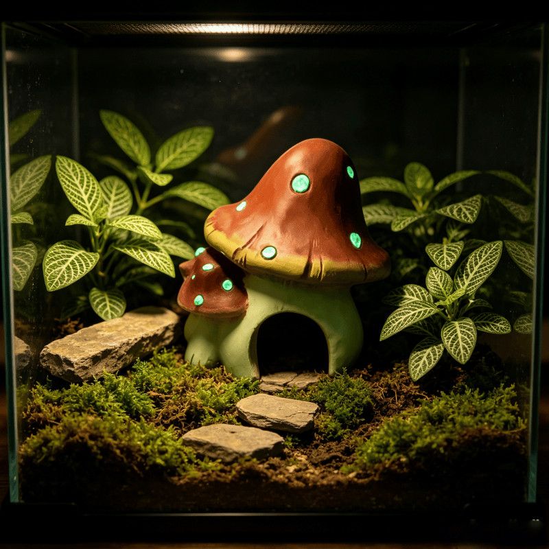 Mushroom Reptile Hide Cave
