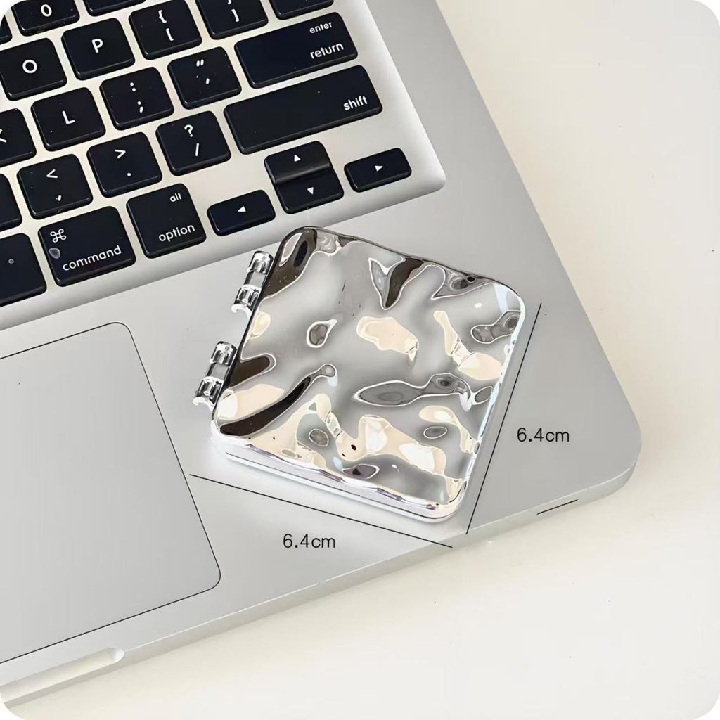 Ripple Square Folding Pocket Mirror