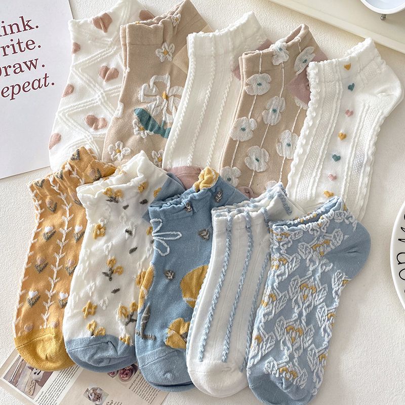 Floral Low Cut Boat Socks